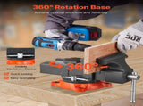 Bench Vise, 127 mm Jaw Width, 125 mm Max Jaw Opening Multipurpose Vise with 360&deg Swivel Locking V952-DXZSDGNTQ5INLZ20LV0
