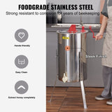 Manual Honey Extractor, 3 Frames Honey Spinner Extractor, Stainless Steel Beekeeping Extraction, V952-SDYMJBXGYC153X6H5V0