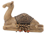 Camel Statue Durable Resin Flat Bottom Retro Style Exquisite Luster Camel Ornament for Home Office V1294-YM0717-3115220081311