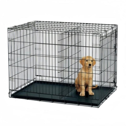 YES4PETS 30' Collapsible Metal Dog Rabbit Crate Cage Cat Carrier With Divider V278-CR30WDIVIDER