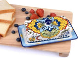 Hand Painted Porcelain Butter Dish with Lid, Decorative Ceramic Butter Keeper for Table Presentation V1237-ZY-924-073