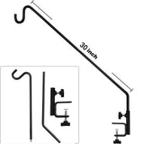 Heavy Duty Adjustable Outdoor Shepherd Hook for Garden, Railing Plant Hanger, Bird Feeder Pole, Yard V1369-AZ3-W-12763