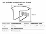 Versatile Stainless Steel Holder for RV Yacht Marine Boat Truck Home Use, Foldable Single Double V1341-ZY-9WEJEV52-E