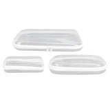 3pcs Zippered Hard Pouch PVC Clear Hard Shell Zipper Case Travel Bags for Building Blocks Puzzles V1294-YM0901-3117240278411