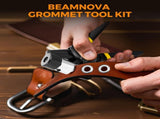 Heavy Duty Grommet Tool Kit Die and 300 Sets of 10MM Grommets,Handheld Manual Eyelet Tool Rivet V1192-AZ-W-0350