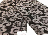 DENTS Large Pashmina Style Scarf w Floral Design Wool Blend Warm Winter - Black V563-DNTS4-4035-BLK