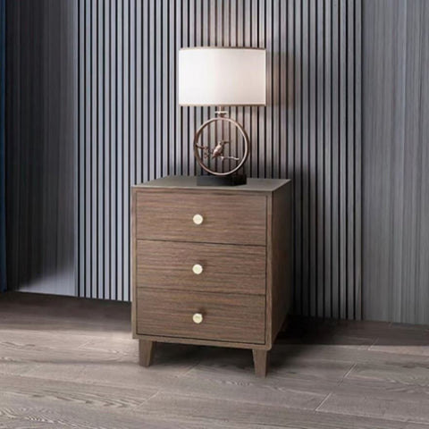 Bedside Table MDF 3 Drawers Side Table Night Stand Storage in Brown Colour V43-BST-APX