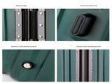 Aluminum Alloy Hard-Shell Suitcase with TSA Lock -20" Spinner Luggage in Silver V888-ELOSUNG11004