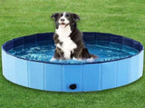 Foldable Dog Pet Pool Bathtub, Blue, S V1188-MS-611-012