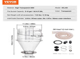 Cyclone Dust Separator, 4" Retrofit Cyclone Separator for Dust Collectors, ABS Dust Deputy With 2" V952-BDTXFCCQTJZXTEJX5V0