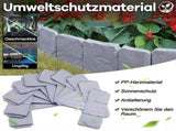 Garden Fence Border Plastic Stone Effect Flowerbed Grass Lawn Plant Decorative Edging Panels 20PCS V1294-YM0717-3111220224913