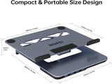 BENFEI 380GY Laptop Stand with USB C 6 in1 4K60Hz HDMI, 4 x USB3.0, 100W PD Docking Station V28-ELEBEN380GY
