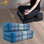 3-Fold Zafu Meditation Cushion Set Blue V574-TTP3SEATBLUE