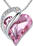 Infinity Love Heart Necklace, Birthstone Necklace for Women, Jewelry for Women with Healing V1164-325787
