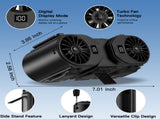 Brown-orange Portable Turbo Waist Fan with Digital Display and Dual Air Outlets V888-ELOSUNG28616