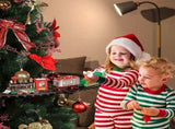Christmas Train Set with Sounds Lights Electric Rail Car Toy Mini Train Toy Set for Christmas V1294-YM0715-10324230