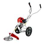 Giantz 62cc Petrol Brush Cutter Whipper Saw Trimmer 2 Stroke 3-in-1 Wheel CSAW-WHEEL-SXTO-N-OV-RD