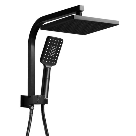 Cefito 8'' Rain Shower Head Set Handheld Square High Pressure Black SHOWER-A2-SQ-8-BK