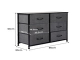 Levede Storage Cabinet Tower Chest Dark Grey CH1047-DG