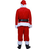 Santa Claus Costume 7 Parts Complete Set for Adults Cosplay with Elf XL 180-195cm V1188-YUF-19703-1