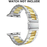 Compatible with Apple Watch Band Replacement Stainless Steel Metal Band-middle gold38-40mm V1263-JX-1816