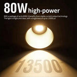 80W COB Camera Light Video Dimmable Light 2500-6500K Photographic LED Light for Photo Studio Film V1369-AZ3-W-11978