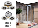 Shower Door Rollers, 23mm Diameter Double-Wheel Sliding Door Roller for Door Tracks, V1192-AZ-W-11181