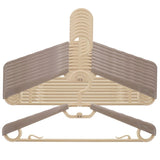Space Saving Expandable ABS Hangers Coffee Heavy Duty for Hanging Clothes 10Pcs V1369-AZ3-W-18438