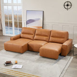 Albany 3 Seater Sectional Chaise Genuine Leather Sofa Bed V43-SOF-ALBNY