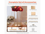 Wedding Flower Stand, 10PCS 80cm Column Flower Stand, Floral Stands with Metal Laminate, Cylindrical V952-HLHJLFT10J80A3YYA001V0