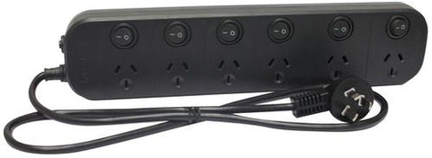 Jackson Power Board 6 Outlet Individually Switched Surge Protected 011.165.0009