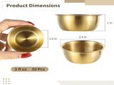 12PCS Sauce Dipping Bowls, Stainless Steel Sauce Dishes, Round Sauce Dip Bowls, Mini Sauce Cups, V1192-AZ-W-18271