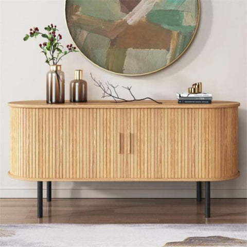 Ripple Sideboard with Sliding Doors — Earthy Elegance Redefined V264-TAB-726C-NTR-NA-1