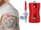 G12 Pump 0.3mm Mini 7CC Airbrush Kit Spray Air Brush Set Cleaning Tool V1294-YM0901-JY26417-02
