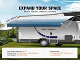 RV Fabric Replacement, 6.15m Fabric Length for 6.4m, Heavy Duty 3-Ply 16oz PVC Camper V952-FCZYPML21YC09JIMMV0