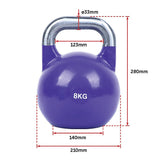 8kg Pro-Grade Steel KettleBell V63-931481