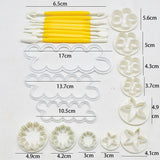84Pcs Fondant Cake Decorating Cutters Set DIY Cake Baking Modeling Kits Plastic V1369-AZ3-W-21242
