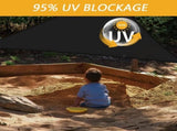 3PCS Waterproof Triangular Sun Sail with UV Protection for Garden Terrace and Pool, Light Yellow, V1188-MS-325-1077
