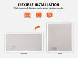48"x36" White Cork Board with Linen Surface Stylish Wall-Mounted Bulletin Board for Home, School, V952-RMB48X36WBSMBDAIDV0