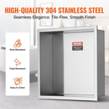 VEVOR 33.02 x 33.02 cm No Tile Shower Niche 304 Stainless Steel, Wall-Inserted Niche Recessed Double V952-BXGLYBK1C13YZKIQ0V0