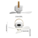 Portable Camping Fan, Tent Ceiling Fan with Lights Remote,Rechargeable 2400mAh with Light & V1370-AZ4-22602