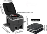 Portable Travel Toilet with Integrated Dual Storage Wings & Odor-Proof Lid Ergonomic Reusable V888-ELOSUNG52093