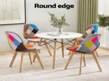 1 Artiss Dining Table and 4 Chairs Set DSW White DSET-DSW100-56FBX4
