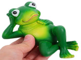 Set of 3 Green Resin Frog Figurines Outdoor Garden Decor Lawn Ornaments for Yard and Patio V1366-AZ2-W-18468