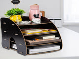 ArC shaped Multiple Layer A4 Magazine Book File Stand Organizer Office Home Desk Storage Box 2 V1294-YM0901-JY26795-02