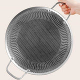 Honeycomb Non-Stick Grill Skewer Plate, 316 Stainless Steel, Portable Barbecue Grill with Handle, V255-AMZ-SS316-BBQPAN