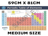 Periodic Table of Elements Poster Print Science for Home or School - 59cm x 81cm V563-9781922818324-A1