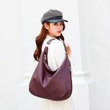 Womens Hobo Shoulder Bag, Vintage PU Leather Large Capacity Tote With Zipper And Adjustable Strap V1237-ZY-807-217