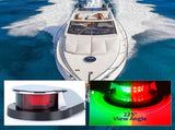2pcs LED Boat Navigation Light Red Green LED Marine Navigation Light Boat Bow Light for Pontoon V1192-AZ-W-4016