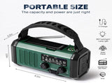 10000mAh Solar Powered Emergency Radio & Power Bank All-in-1 Survival Device with Hand Crank NOAA V1258-DP02-BOL-464